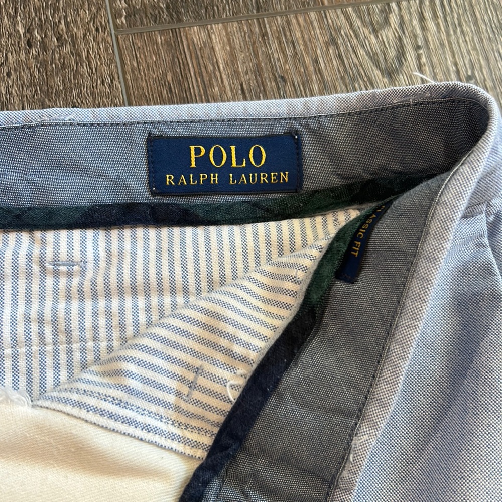 Polo Ralph Lauren blue Shorts Men W38 Cotton Khaki Classic Fit